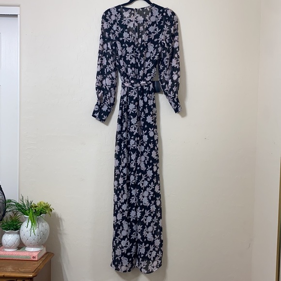 BCBG Floral Culotte Jumpsuit Long sleeve size small - Picture 4 of 16